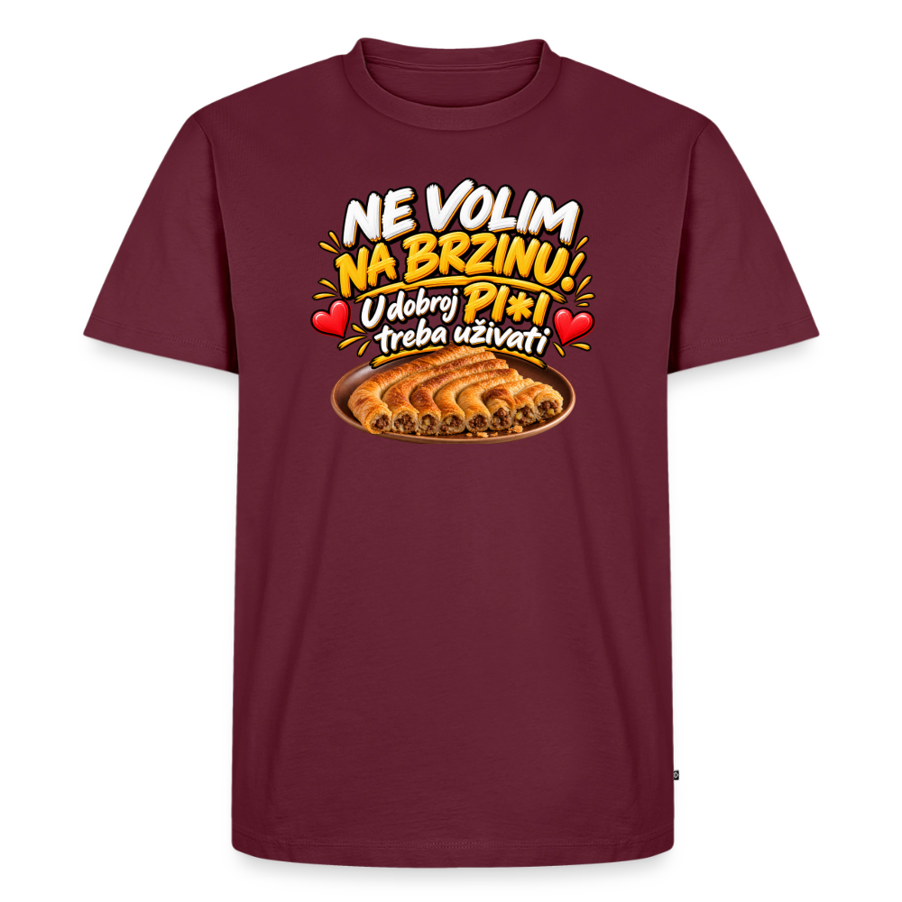Männer Premium T-Shirt - Burgunderrot