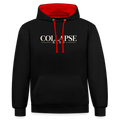 Kontrast-Hoodie - Collapse band - Schwarz/Rot