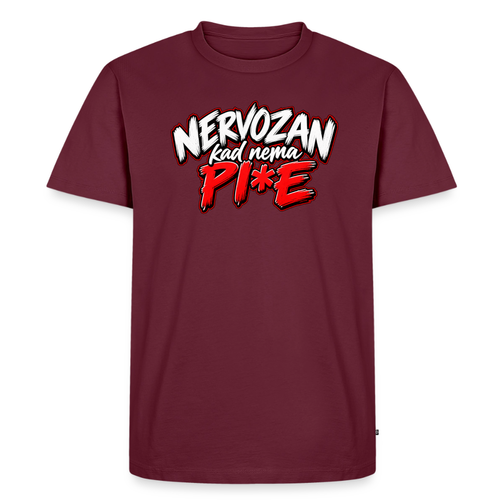 Männer Premium T-Shirt - Burgunderrot