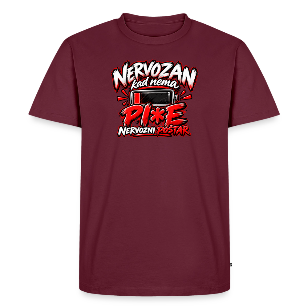 Männer Premium T-Shirt - Burgunderrot