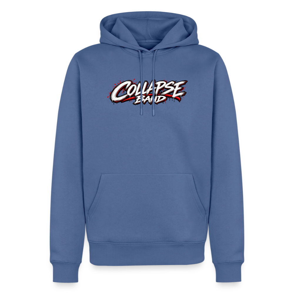 Männer Premium Hoodie - Collapse band red style - Taubenblau