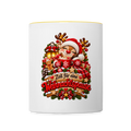 Weihnachtstasse 🎄 Zeit für eine Weihnachtspause – Rentier Kaffeetasse 325 ml - Weiß/Gelb