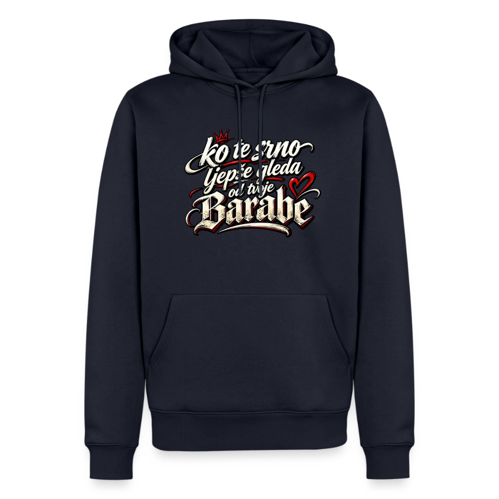 Männer Premium Hoodie - ko te srno ljepse gleda od tvoje barabe - Navy