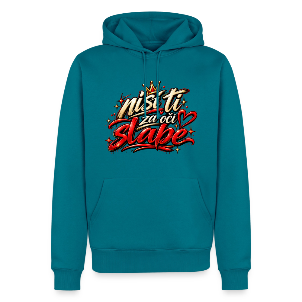Männer Premium Hoodie - nisi ti za oci slabe - Petrol
