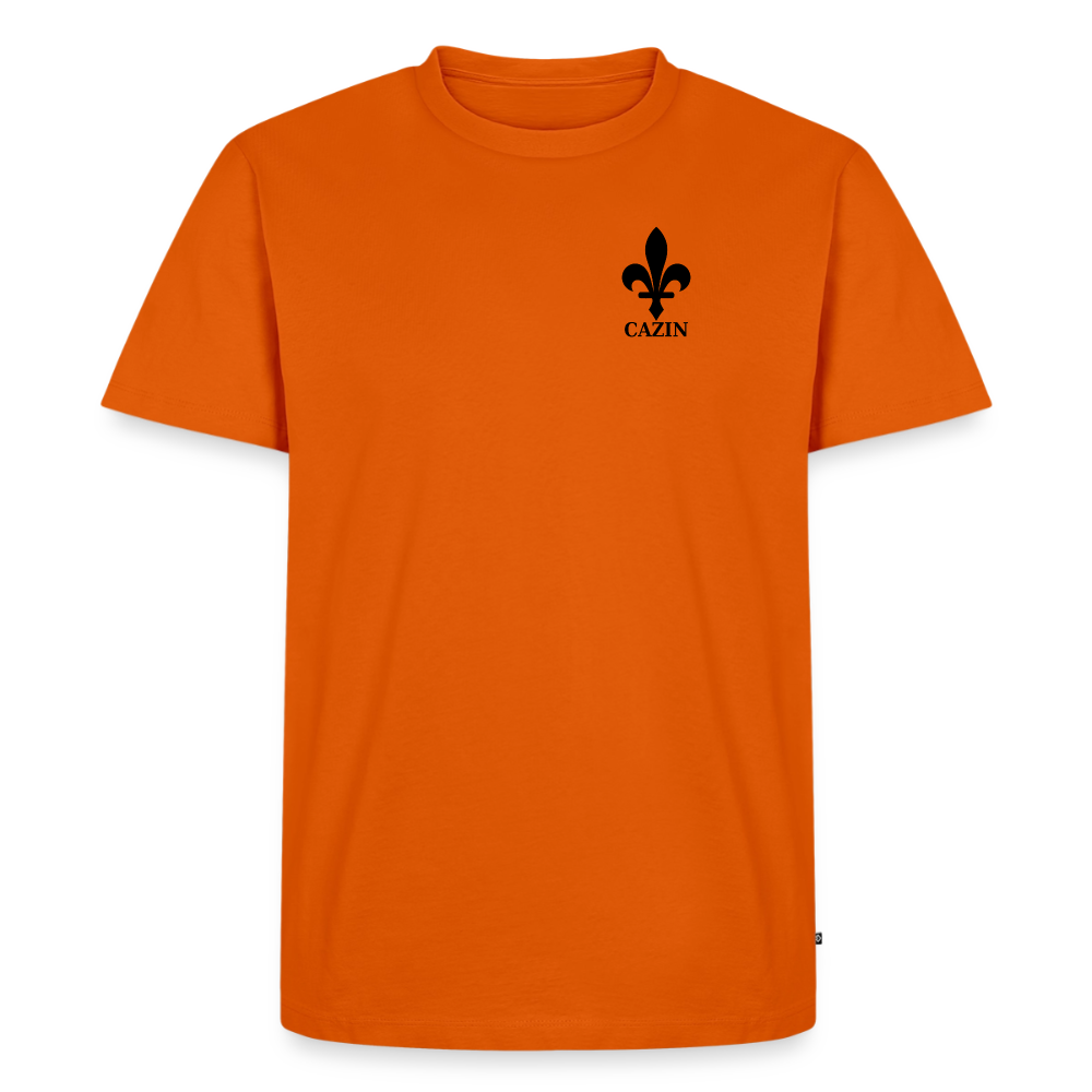 CAZIN Premium T-Shirt Herren – Bosnische Lilie | Left-Chest-Print - Orange 