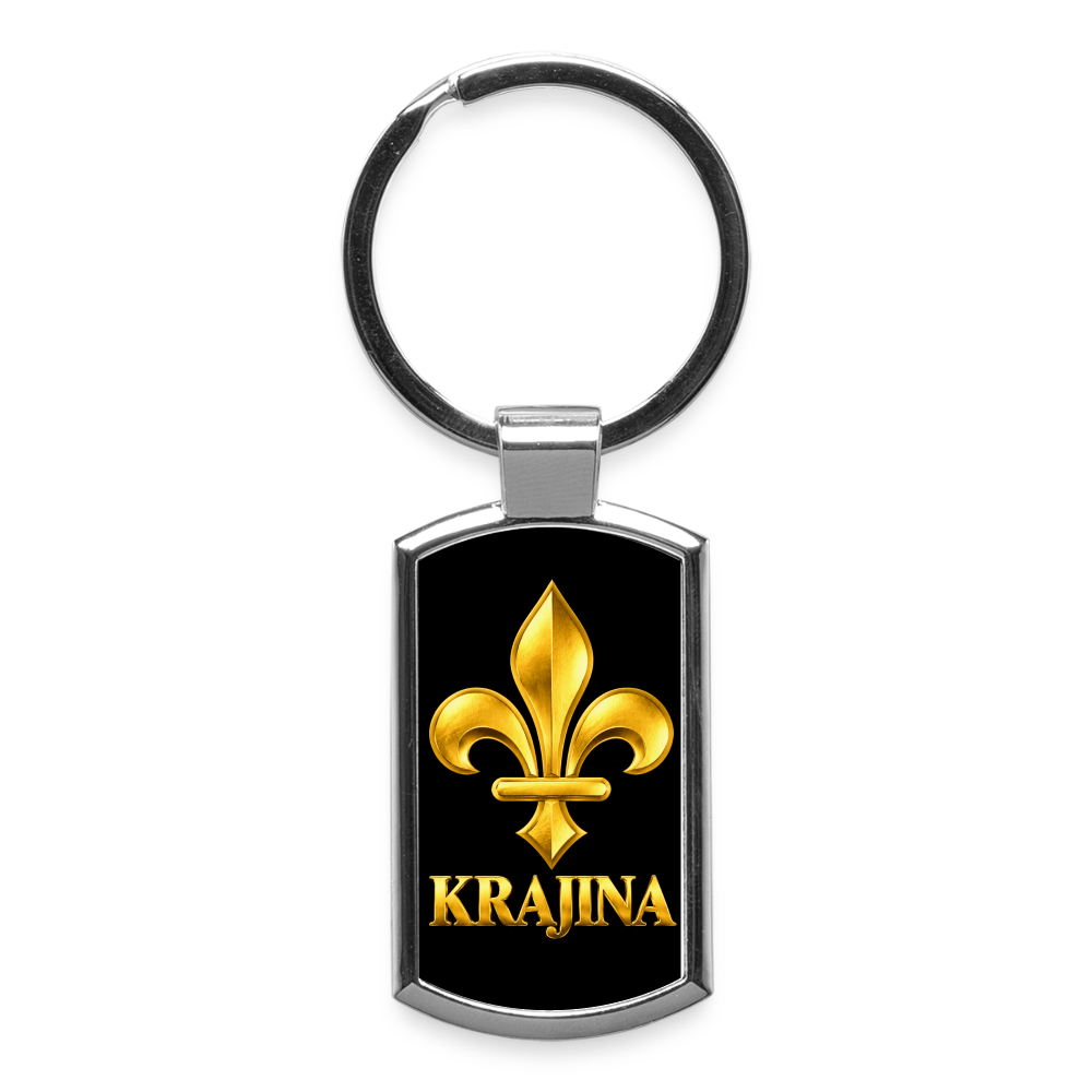 KRAJINA Schlüsselanhänger mit goldener Lilie - Lightsilver
