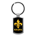 KRAJINA Schlüsselanhänger mit goldener Lilie - Lightsilver