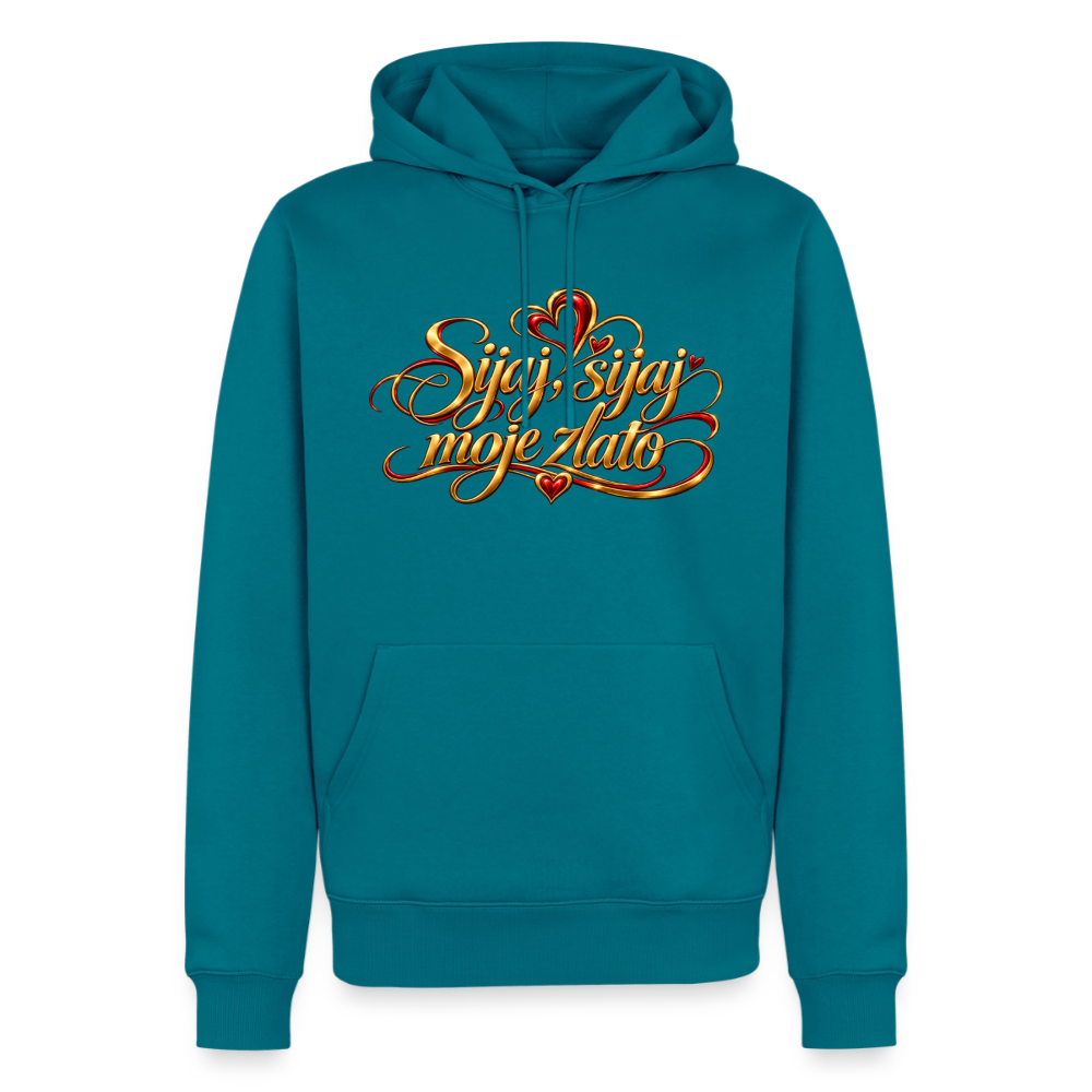 Männer Premium Hoodie - sijaj sijaj moje zlato - Petrol