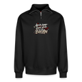 Relaxed Unisex Organic Half Zip Sweatshirt – Ko te srno ljepse gleda od tvoje barabe - Schwarz