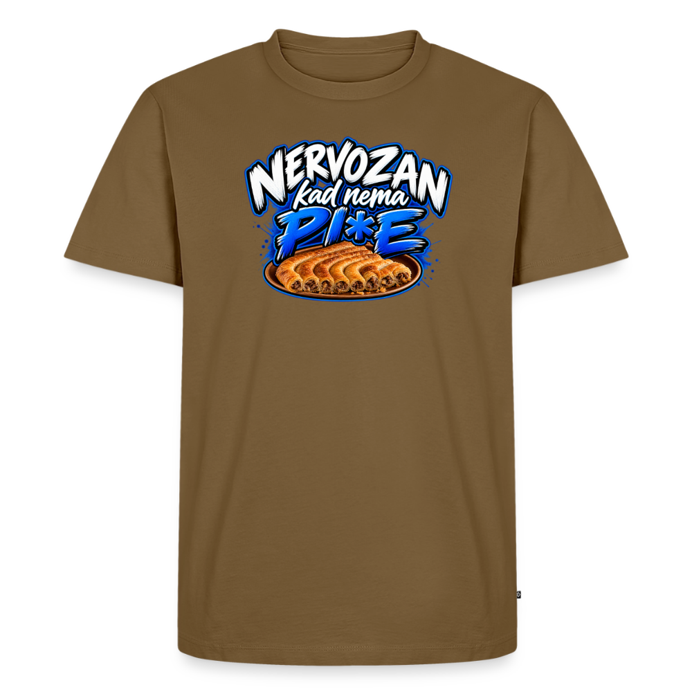 Männer Premium T-Shirt - Nussbraun