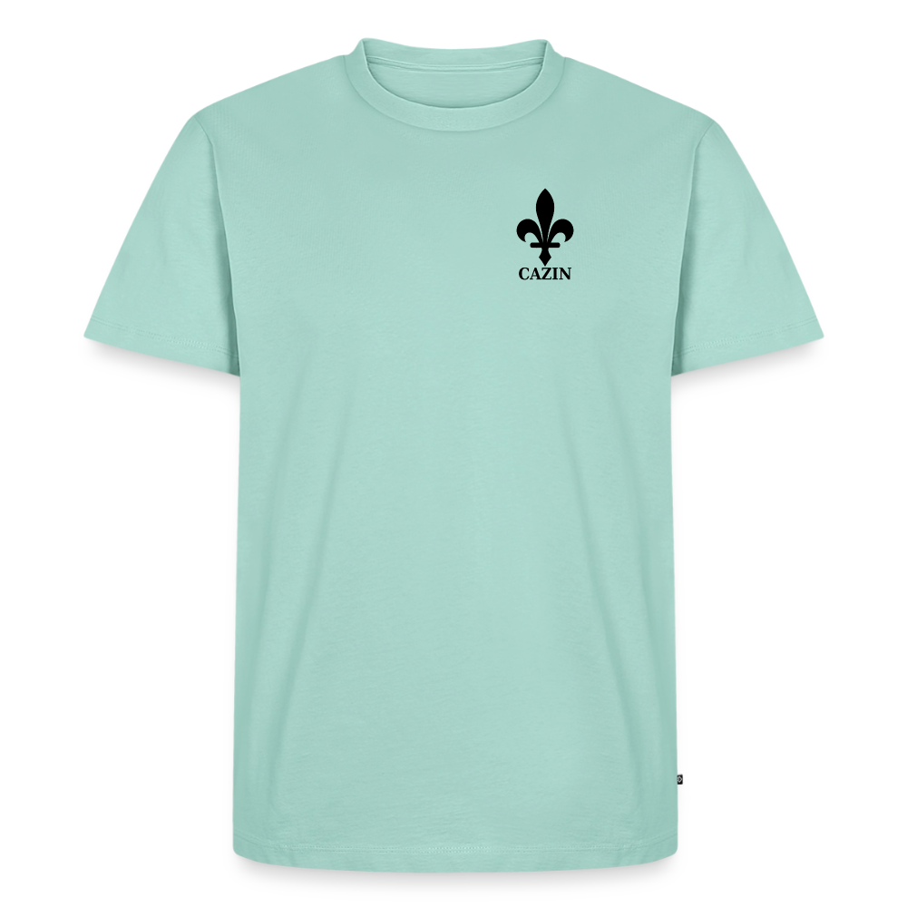 CAZIN Premium T-Shirt Herren – Bosnische Lilie | Brust- & Rückenprint - Mint 
