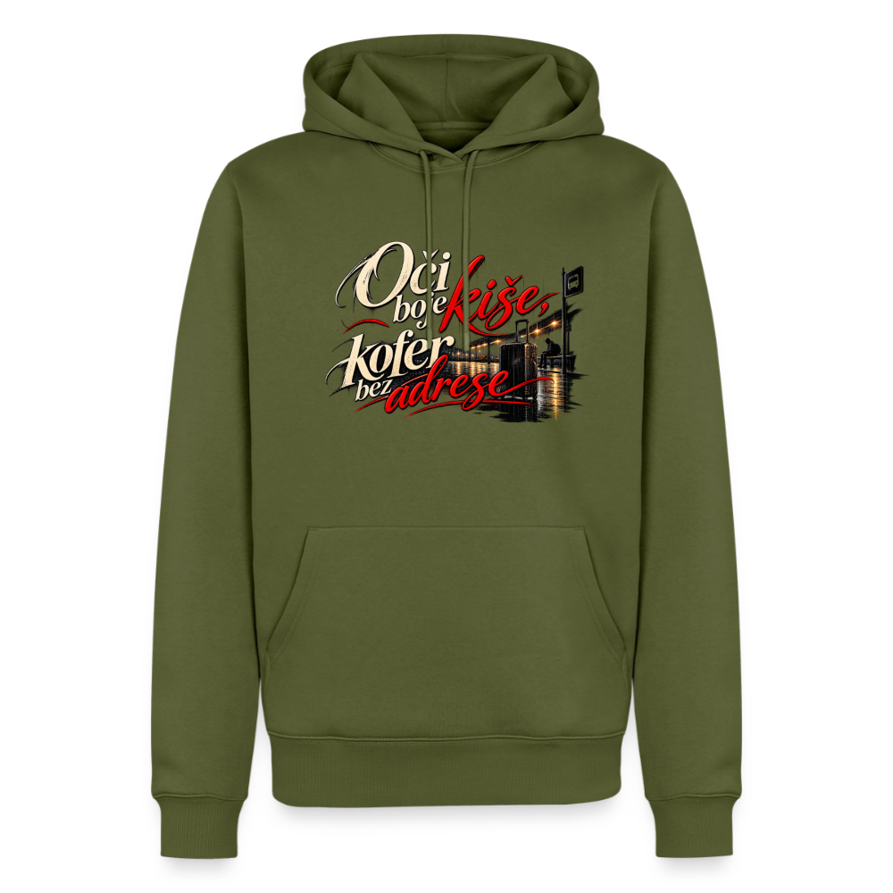 Männer Premium Hoodie - oci boje kise kofer bez adrese - Khaki