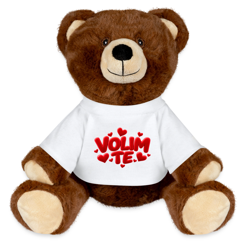 VOLIM TE Kuschelteddy MiniFeet® – Nachhaltiger Teddybär mit Herz-Design - Weiß