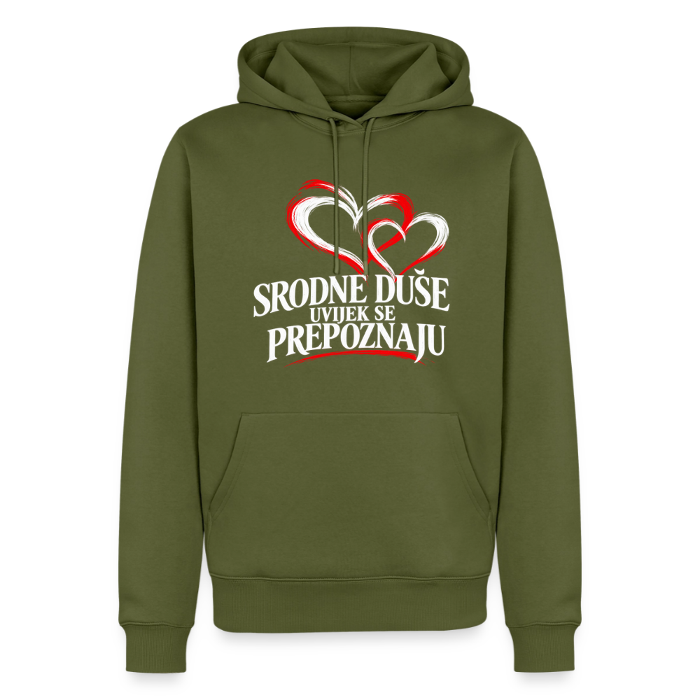 Männer Premium Hoodie - Srodne duse uvijek se prepoznaju - Khaki