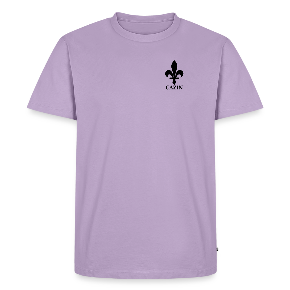CAZIN Premium T-Shirt Herren – Bosnische Lilie | Brust- & Rückenprint - Lavendel