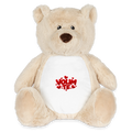 VOLIM TE Kuschelteddy 32 cm mit Herz-Design - Weiß/Mittelbraun