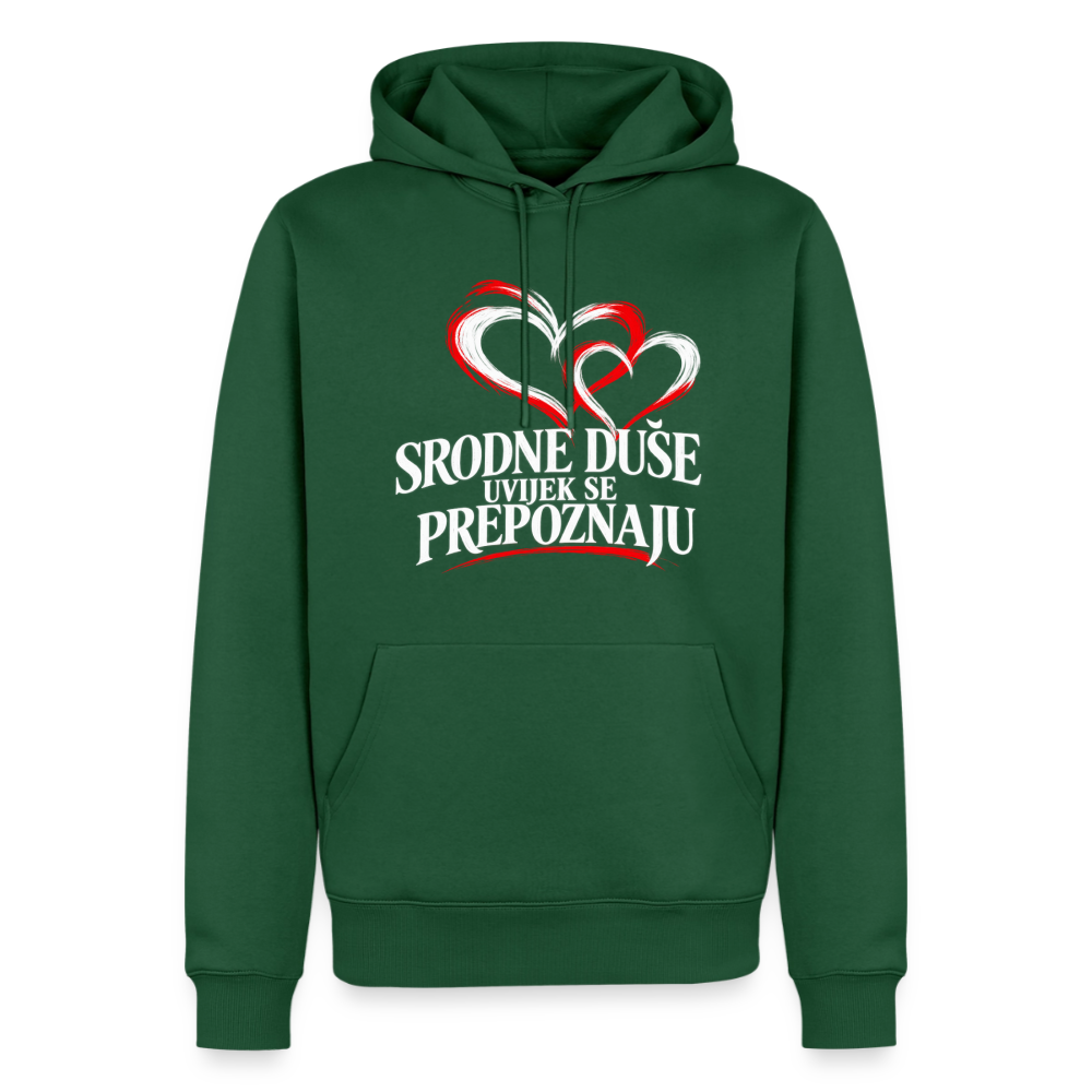 Männer Premium Hoodie - Srodne duse uvijek se prepoznaju - Flaschengrün