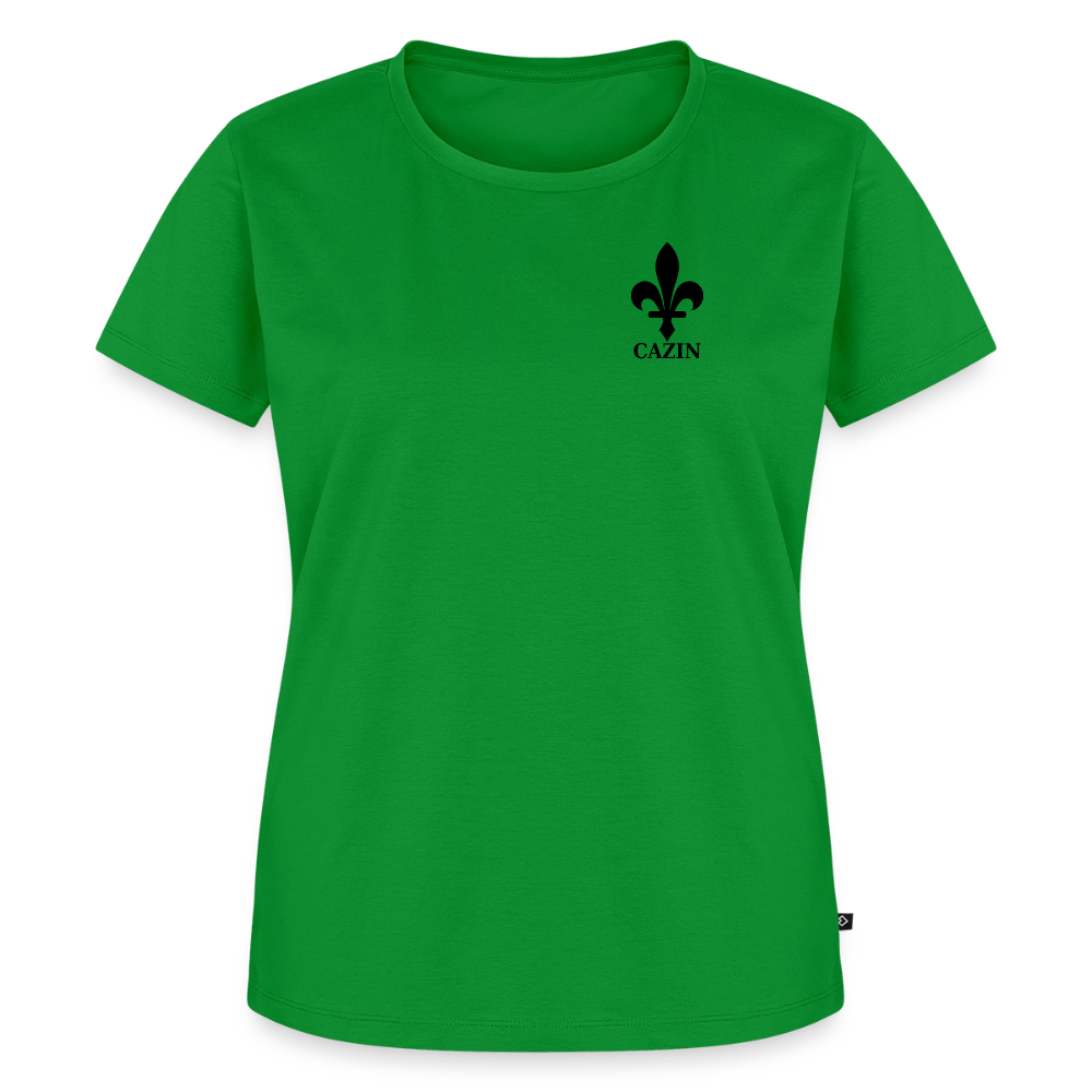 CAZIN Premium T-Shirt Frauen – Bosnische Lilie | Left-Chest-Print - Grün