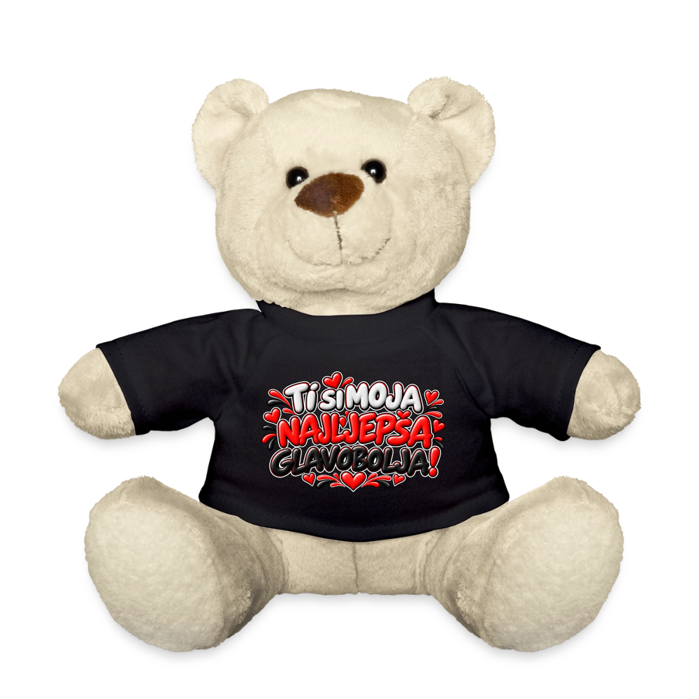TI SI MOJA NAJLJEPŠA GLAVOBOLJA ❤️🧸 – Süßer Kuschelteddy 20 cm - Schwarz
