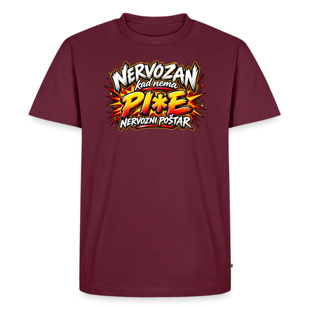 Männer Premium T-Shirt - Burgunderrot