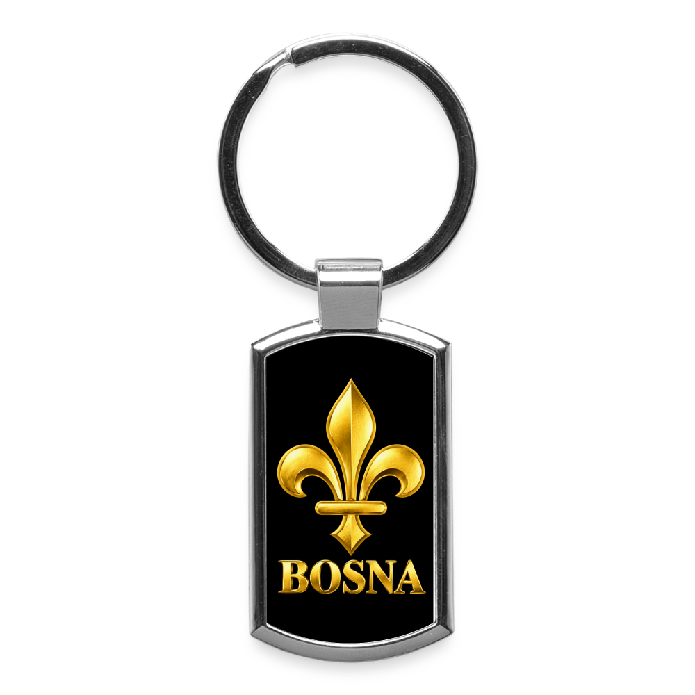 BOSNA Schlüsselanhänger mit goldener Lilie - Lightsilver