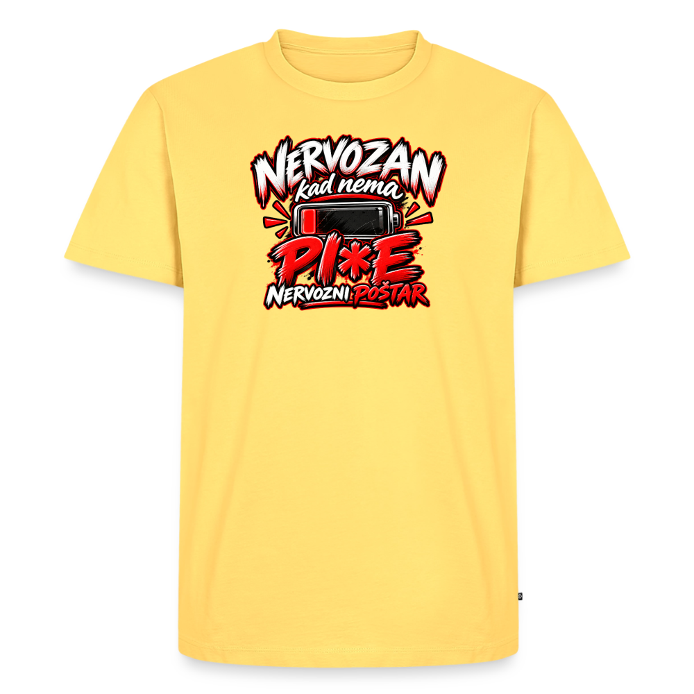 Männer Premium T-Shirt - Pastellgelb