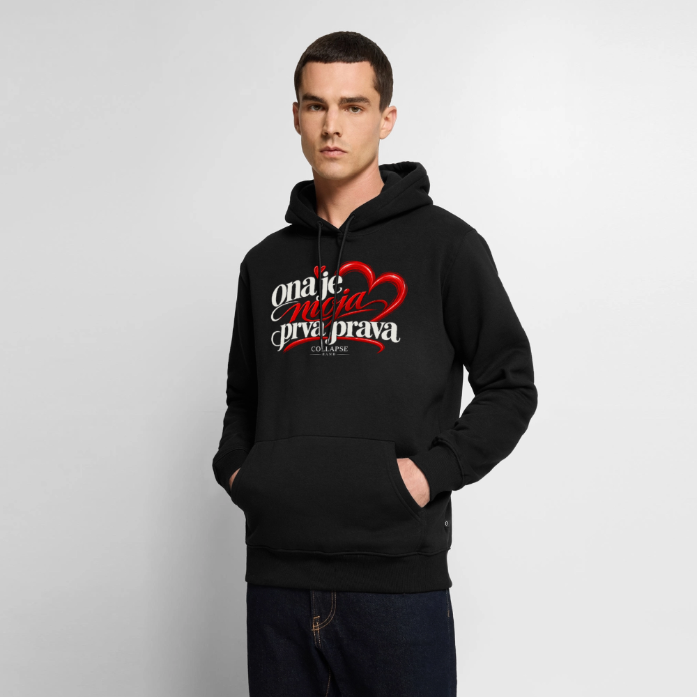 Männer Premium Hoodie - ona je moja prva prava - Schwarz