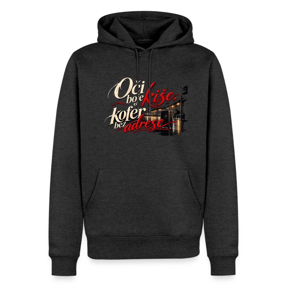 Männer Premium Hoodie - oci boje kise kofer bez adrese - Anthrazit meliert
