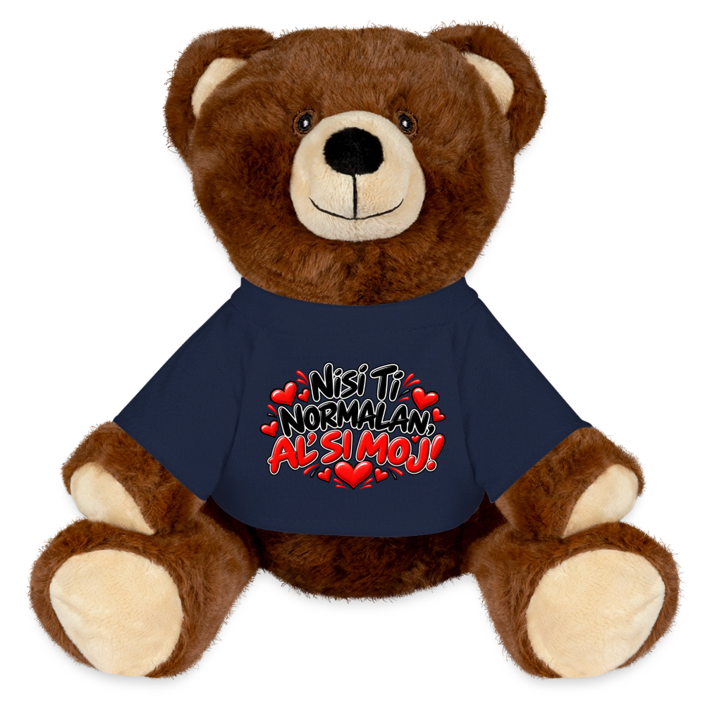 Nisi ti normalan al si moj Kuschelteddy MiniFeet® – Nachhaltiger Teddybär mit Herz-Design - French Navy