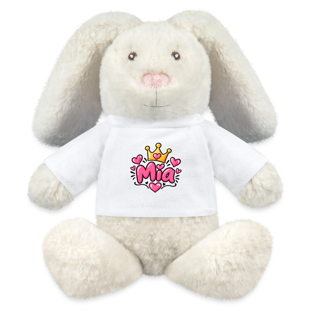 MiniFeet® RecycelHase® Creme MIA – Personalisierbar mit Namen & Design - Weiß