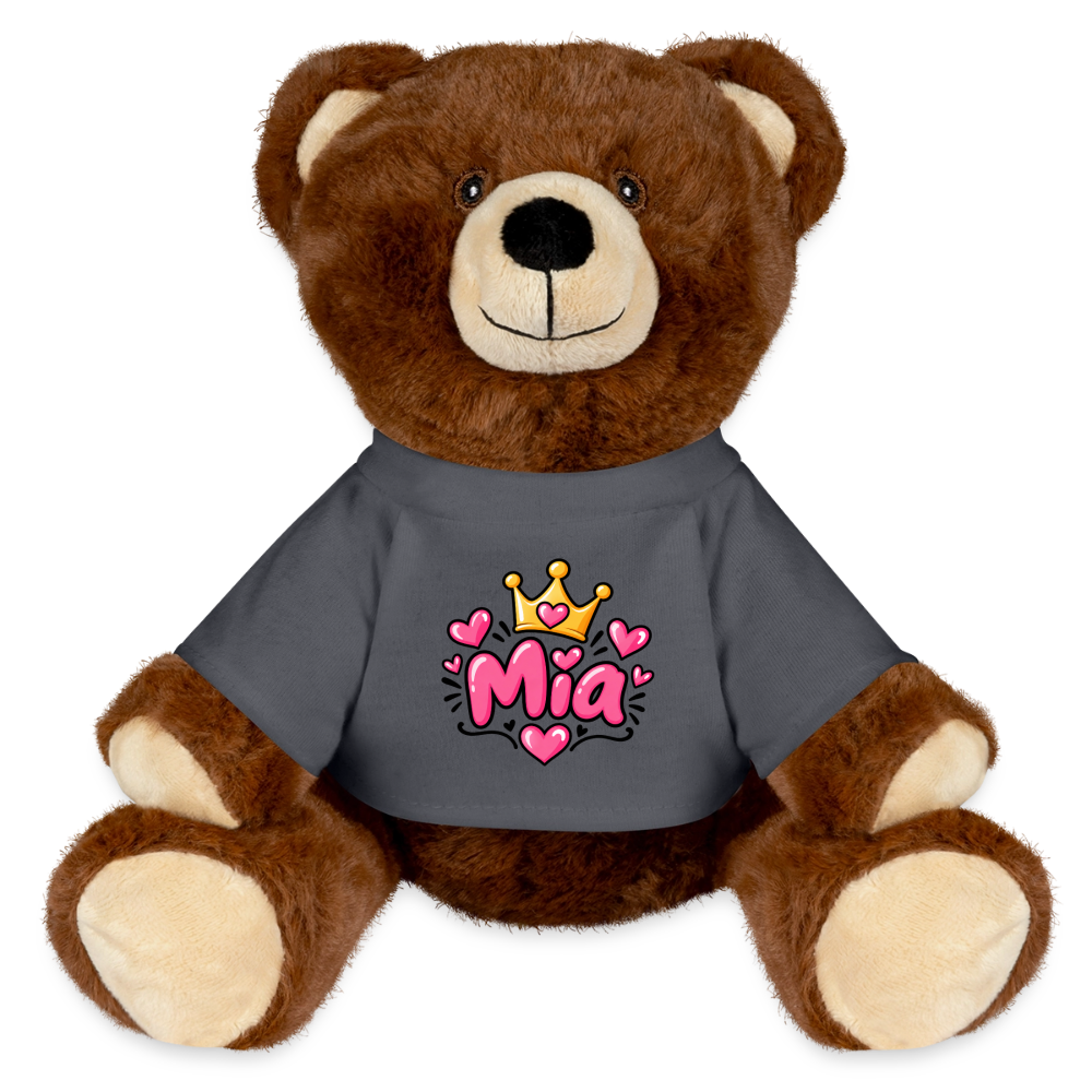 MiniFeet® RecycelBär® Braun MIA – Personalisierbar mit Namen & Design - Anthrazit