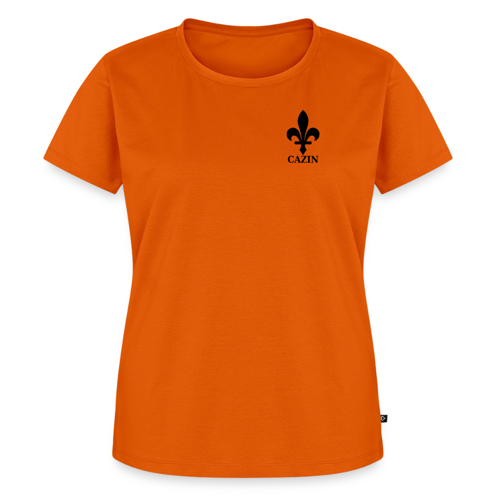 CAZIN Premium T-Shirt Frauen – Bosnische Lilie | Left-Chest-Print - Orange 
