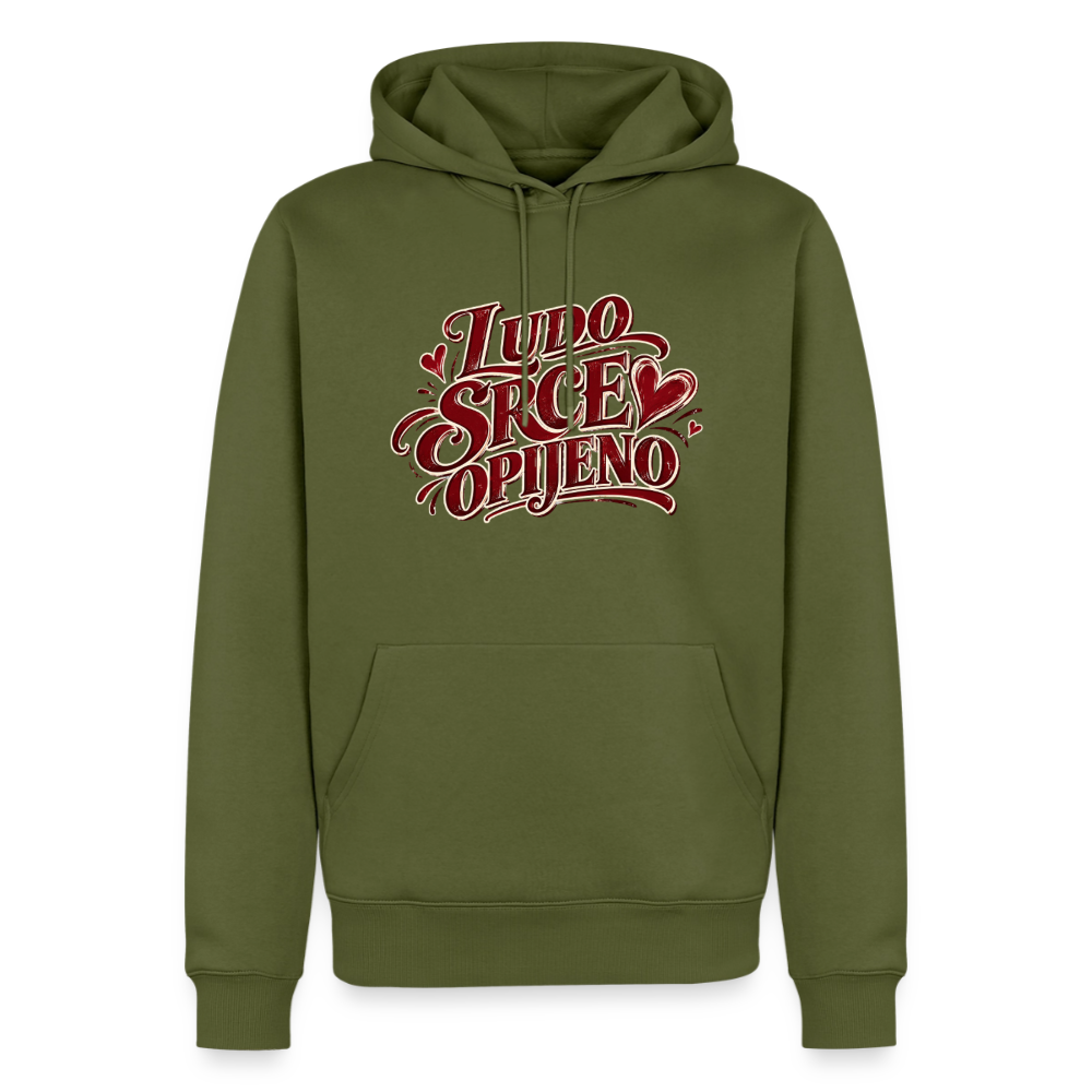 Männer Premium Hoodie - ludo srce opijeno - Khaki