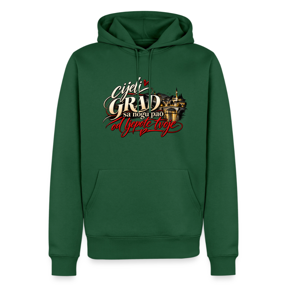 Männer Premium Hoodie - cijeli grad sa nogu pao od ljepote tvoje - Flaschengrün