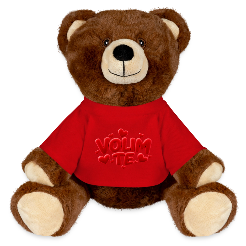 VOLIM TE Kuschelteddy MiniFeet® – Nachhaltiger Teddybär mit Herz-Design - Rot