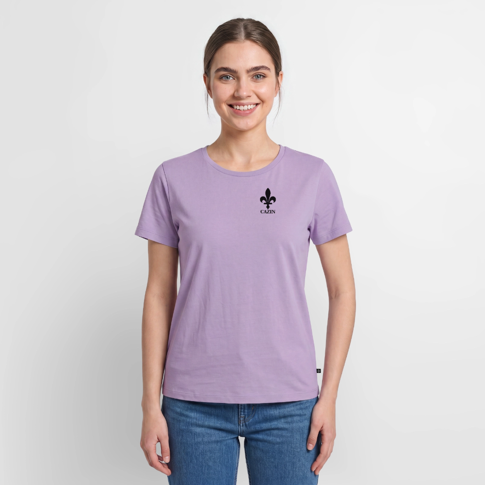 CAZIN Premium T-Shirt Frauen – Bosnische Lilie | Left-Chest-Print - Lavendel