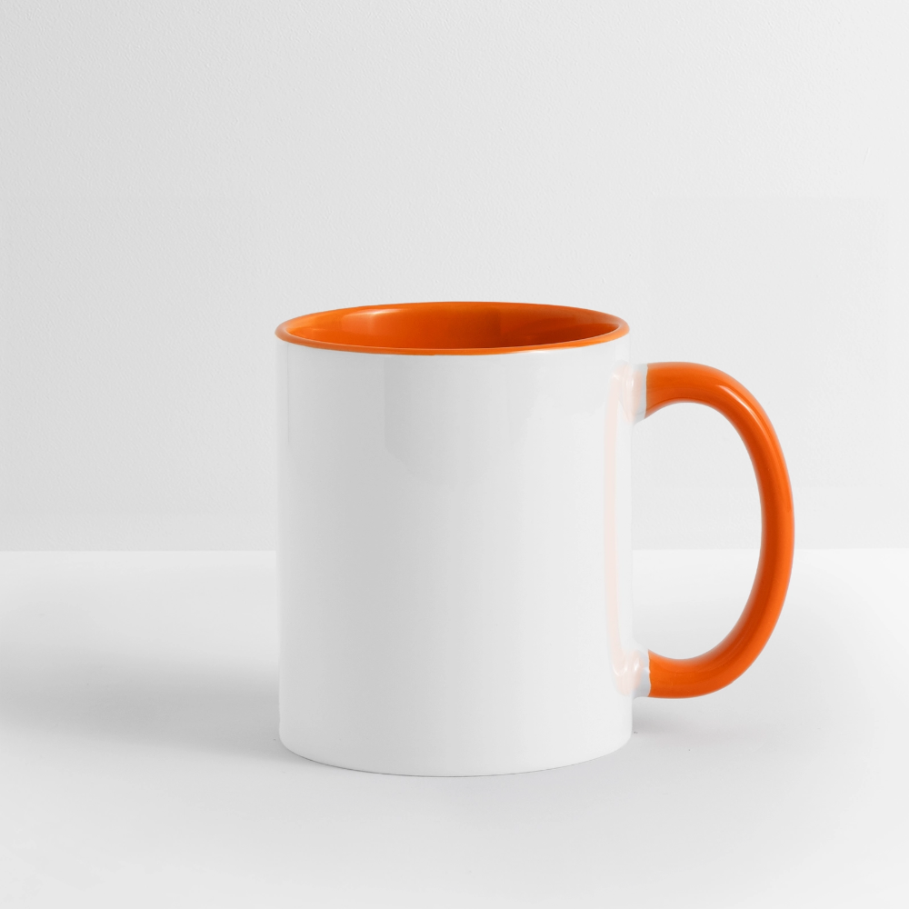 Wintertasse ❄️ Winterzeit ist Kaffeezeit – Süße Pinguin Kaffeetasse 325 ml - Weiß/Orange