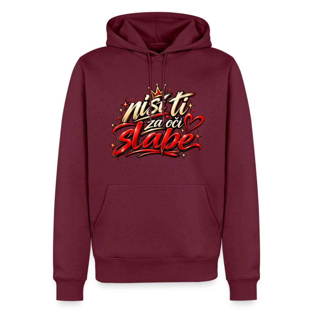 Männer Premium Hoodie - nisi ti za oci slabe - Burgunderrot
