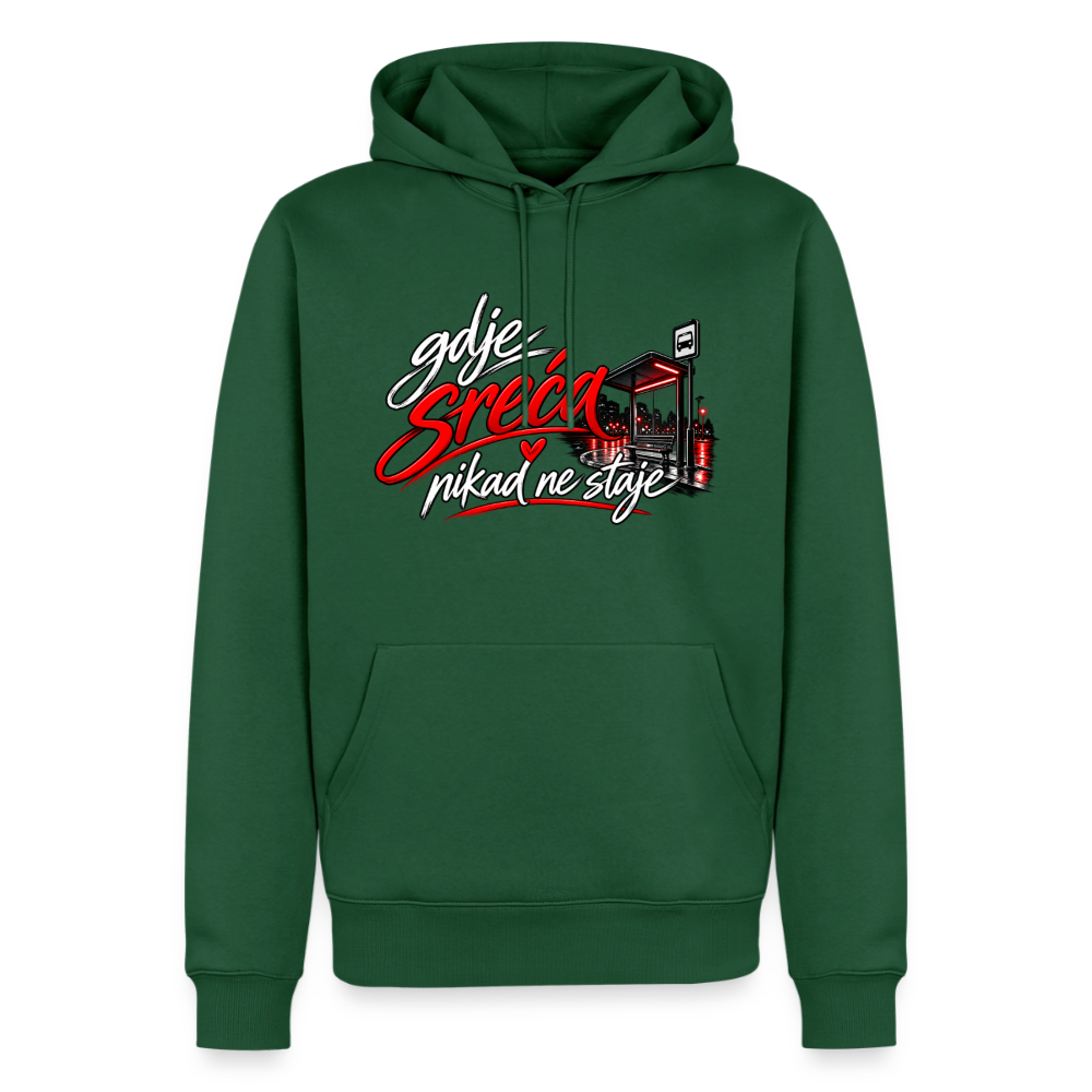 Männer Premium Hoodie - gdje sreca nikad ne staje - Flaschengrün