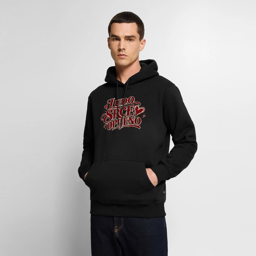 Männer Premium Hoodie - ludo srce opijeno - Schwarz