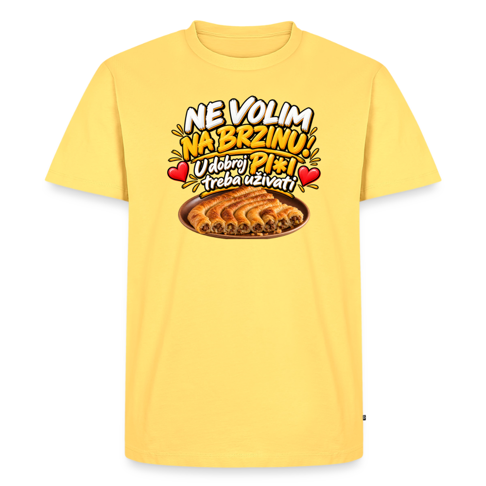Männer Premium T-Shirt - Pastellgelb
