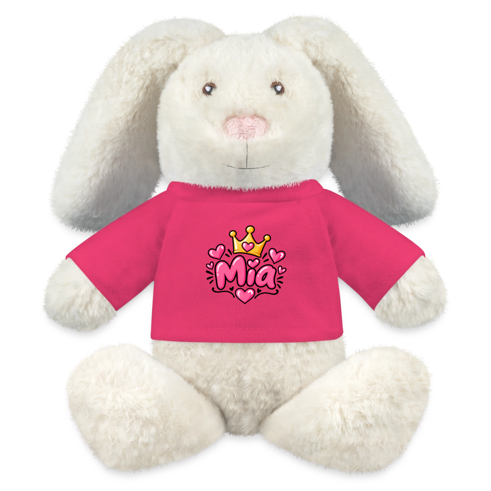 MiniFeet® RecycelHase® Creme MIA – Personalisierbar mit Namen & Design - Pink