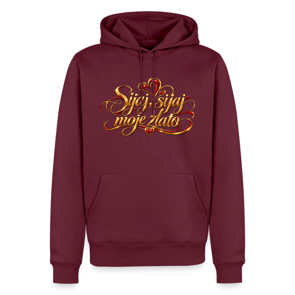 Männer Premium Hoodie - sijaj sijaj moje zlato - Burgunderrot