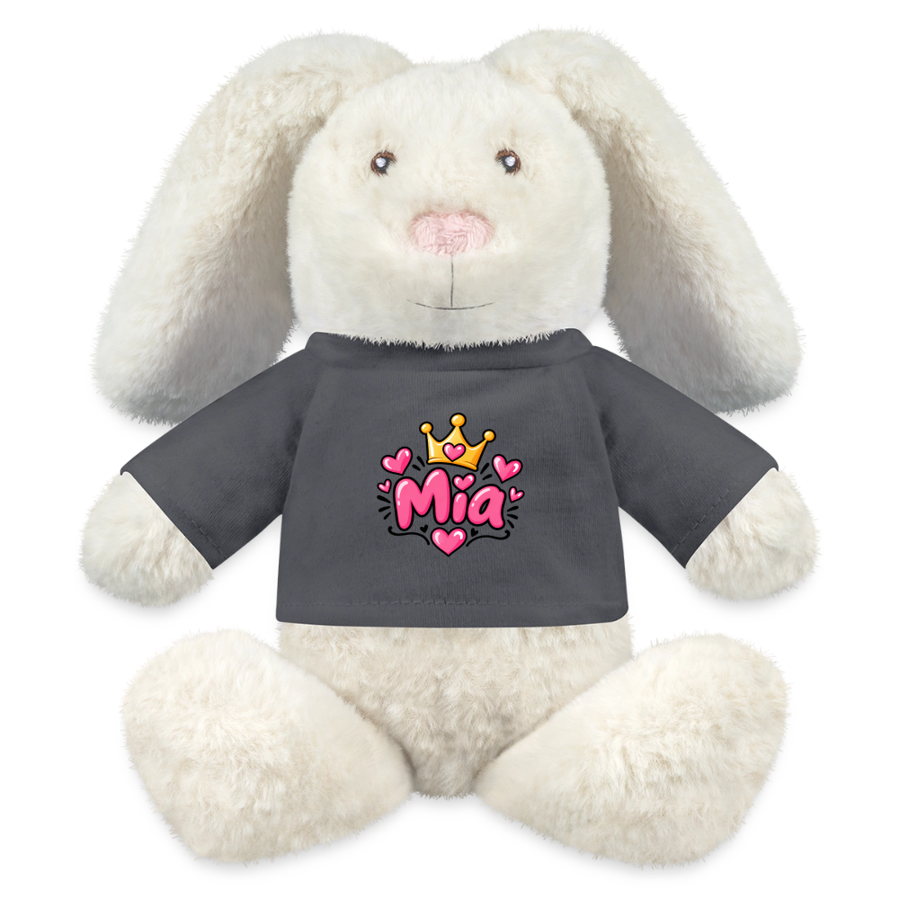 MiniFeet® RecycelHase® Creme MIA – Personalisierbar mit Namen & Design - Anthrazit
