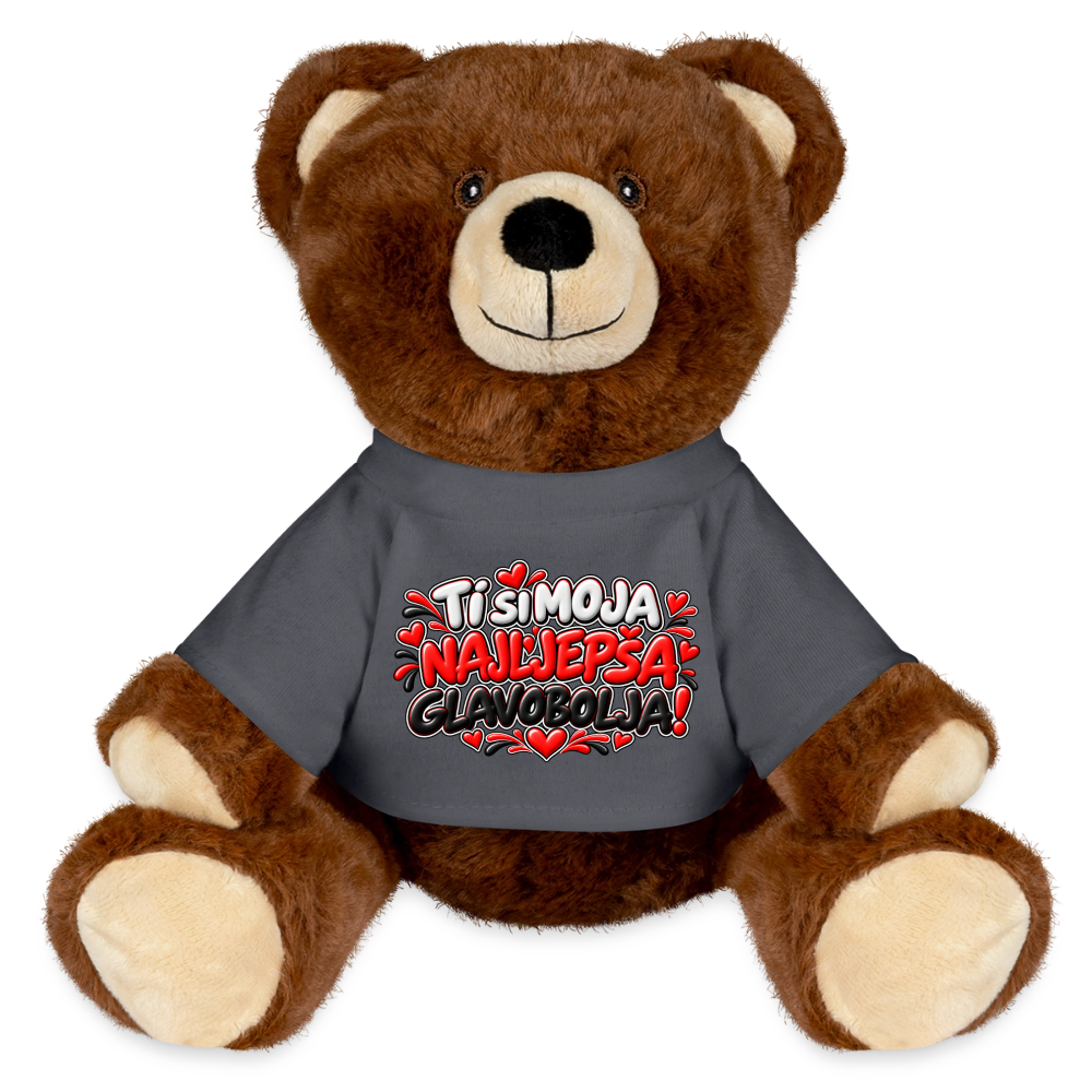 TI SI MOJA NAJLJEPŠA GLAVOBOLJA ❤️🧸 – Nachhaltiger MiniFeet® Teddybär - Anthrazit