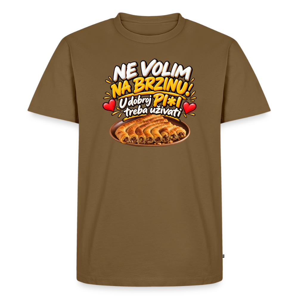 Männer Premium T-Shirt - Nussbraun