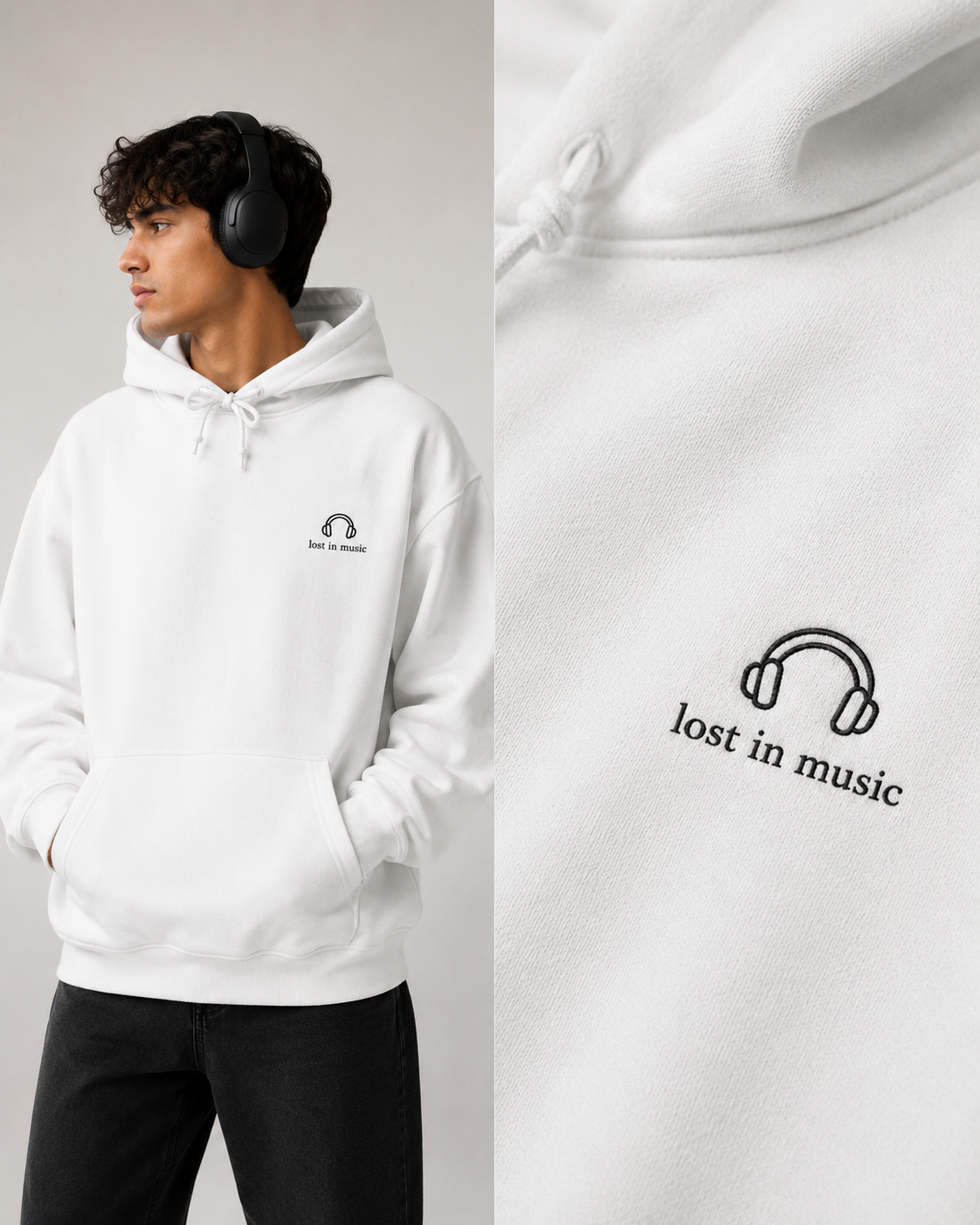 Unisex Oversize Hoodie Izgubljen u Muzici