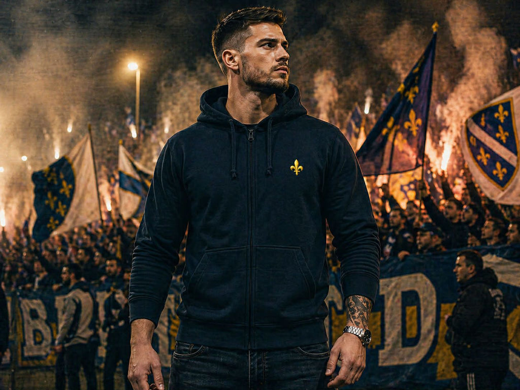 Muška dukserica s patentnim zatvaračem - Bosna | Ljiljan