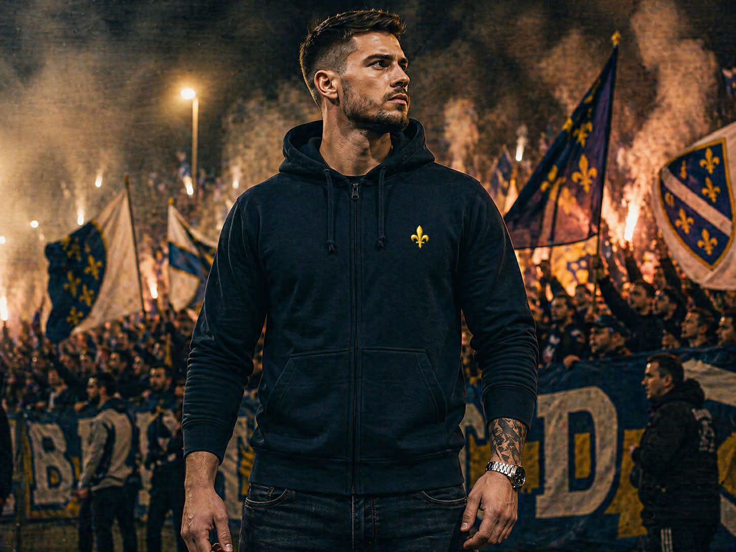 Muška dukserica s patentnim zatvaračem - Bosna | Ljiljan
