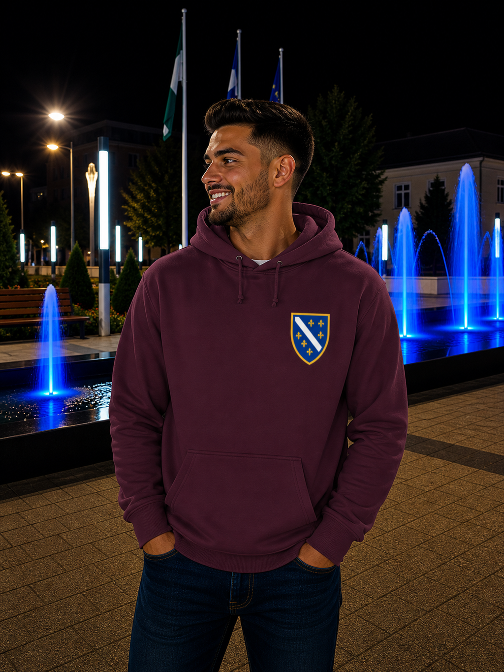 Bosnien Premium dukserica 🇧🇦 – Klasični Bosanski Grb 🔥 Najprodavaniji | Lijeva strana grudi